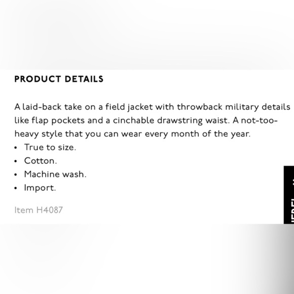 Madewell Surplus Jacket military green color size M - Picture 10 of 11